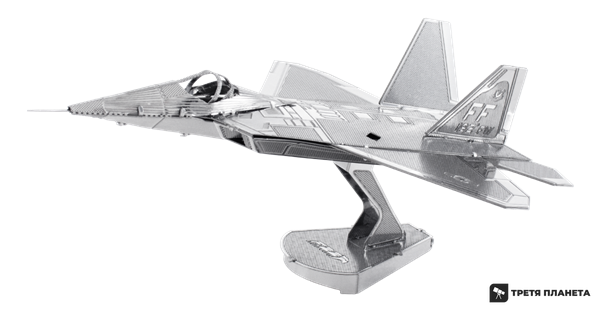 Металлический 3D конструктор "Истребитель F-22 Raptor" MMS050 фото