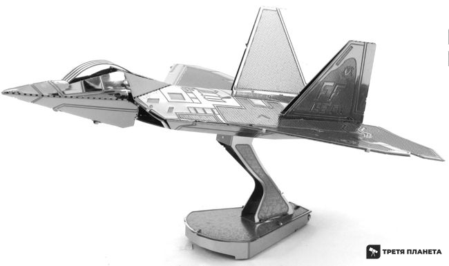 Металлический 3D конструктор "Истребитель F-22 Raptor" MMS050 фото
