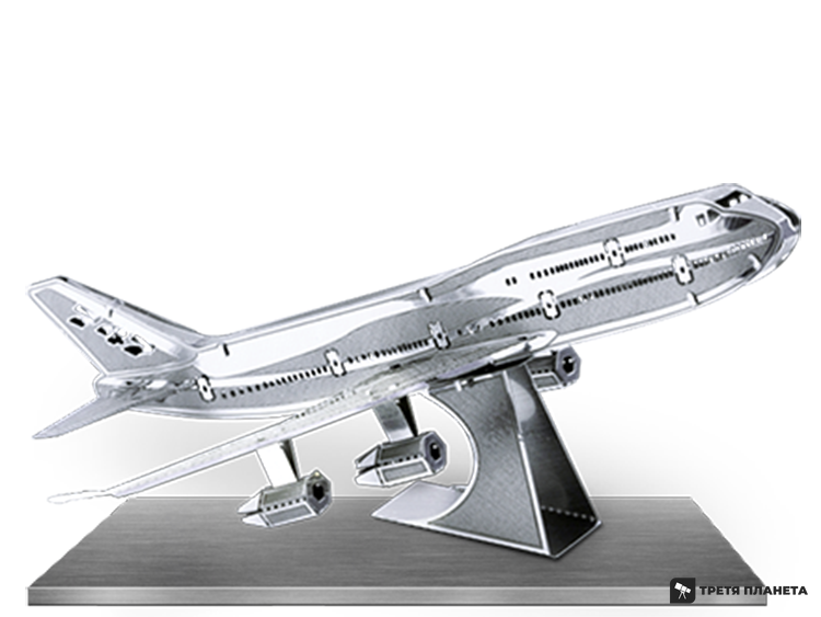 Металлический 3D конструктор "Широкофюзеляжный самолет" MMS004 фото