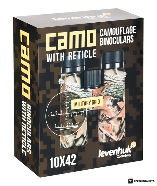 Бинокль Levenhuk Camo Dots 10x42 с тактической сеткой 81925 фото