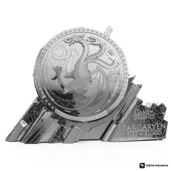 Металевий 3D конструктор "Game of Thrones - Targaryen Sigil" ICX120 фото