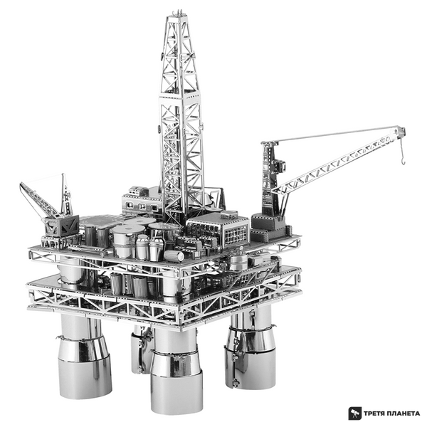 Металлический 3D конструктор "Морская нефтяная платформа и нефтетанкер" MMG105 фото