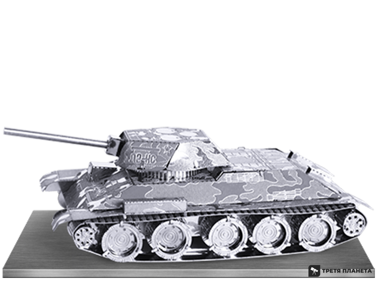 Металлический 3D конструктор "Танк Т-34" MMS201 фото