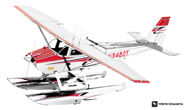Металлический 3D конструктор "Самолет Cessna 182" MMS111 фото