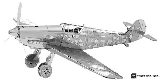Металлический 3D конструктор "Истребитель Messerschmitt Bf.109" MMS118 фото
