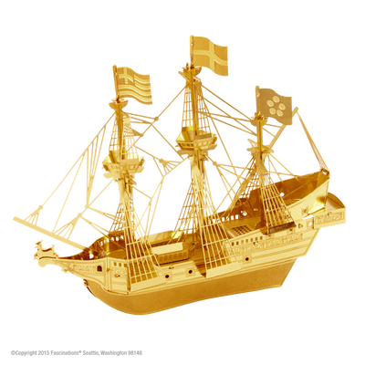 Металевий 3D конструктор "Корабель Golden Hind (золот.)" MMS049G фото