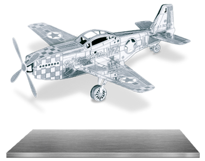 Металлический 3D конструктор "Истребитель Р-51 Mustang" MMS003 фото
