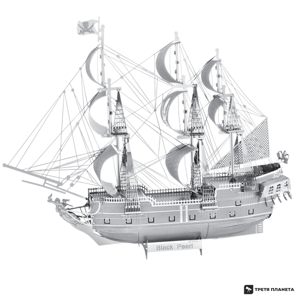 Металлический 3D конструктор "Корабль "Черная Жемчужина" ICX016 фото