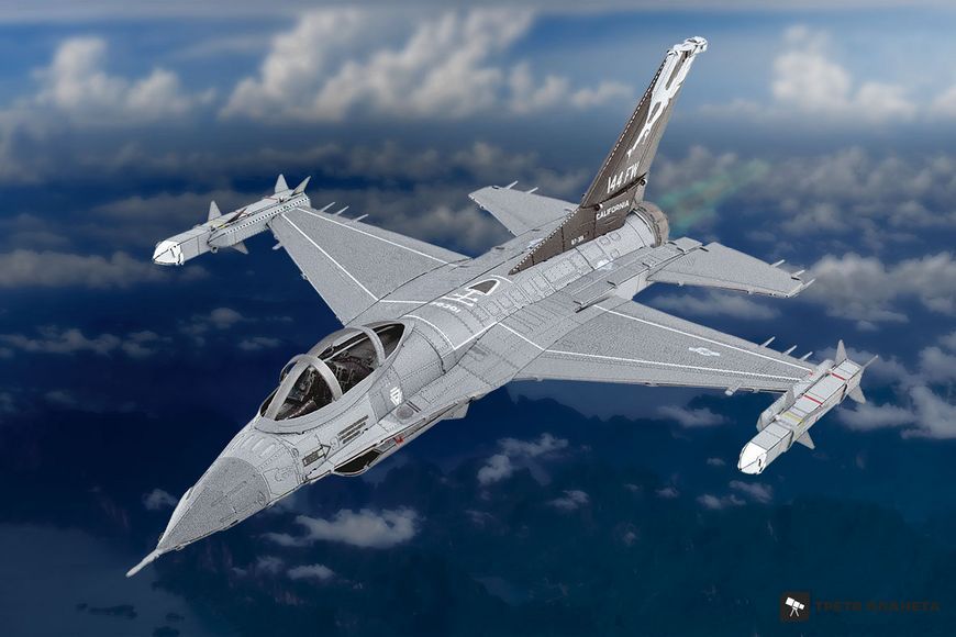 Металлический 3D конструктор "Истребитель F-16 Fighting Falcon United States Air Force" ME1046 фото