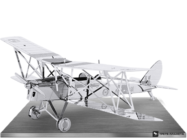 Металевий 3D конструктор "Біплан Tiger Moth" MMS066 фото