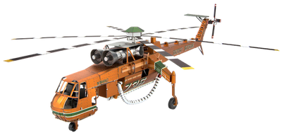 Металевий 3D конструктор "Транспортний вертоліт США S-64 SKYCRANE" ICX211 фото