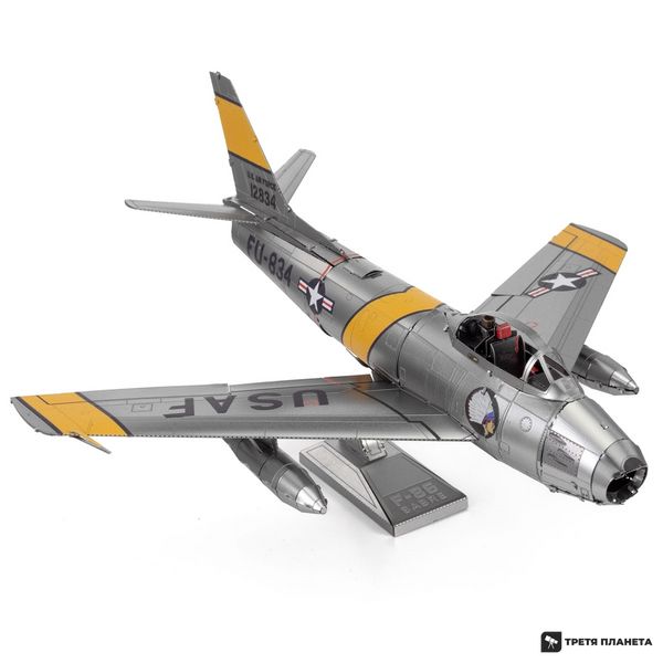 Металлический 3D конструктор "Американский реактивный истребитель F-86 Sabre" ME1015 фото