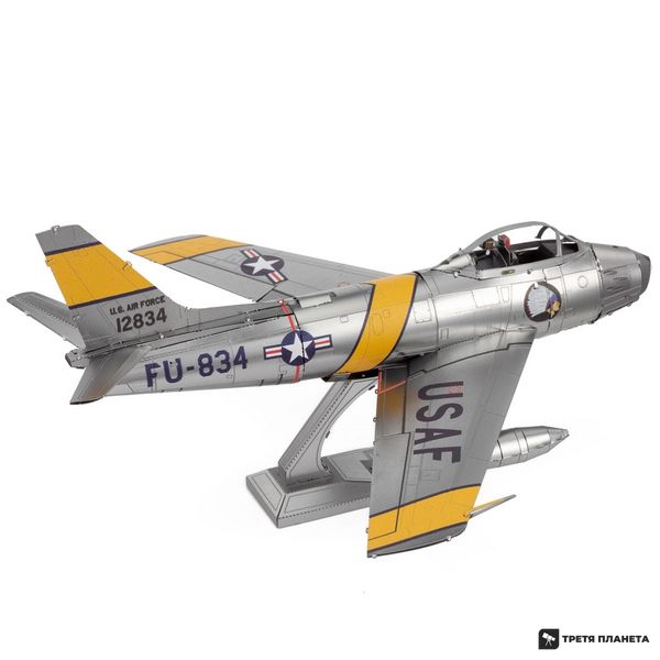 Металевий 3D конструктор "Американський реактивний винищувач F-86 Sabre" ME1015 фото