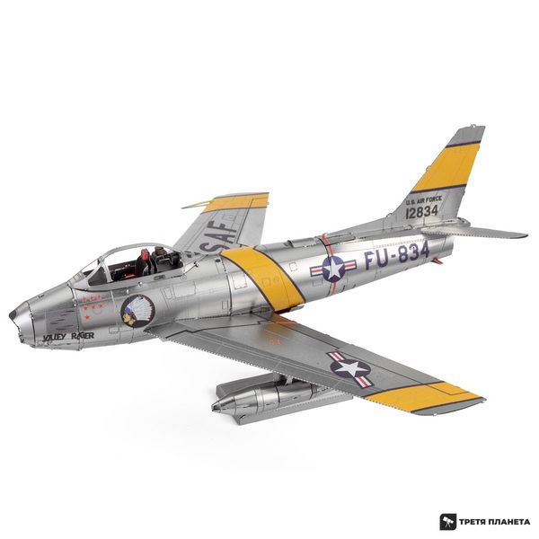 Металлический 3D конструктор "Американский реактивный истребитель F-86 Sabre" ME1015 фото